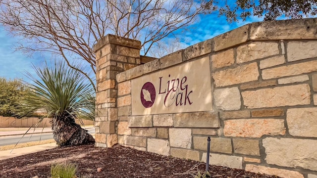 view of community sign