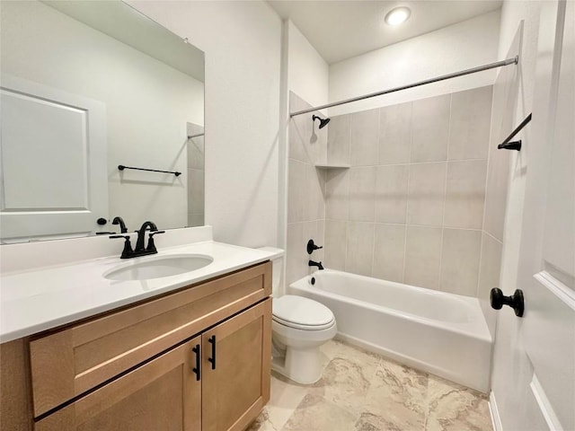 255 Glocken Ln, Kyle, TX 78640 - full bathroom featuring toilet, vanity, and bathtub / shower combination