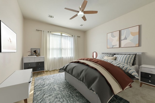804 San Remo Blvd Unit 26B, Lakeway, TX 78734 - bedroom with ceiling fan and visible vents