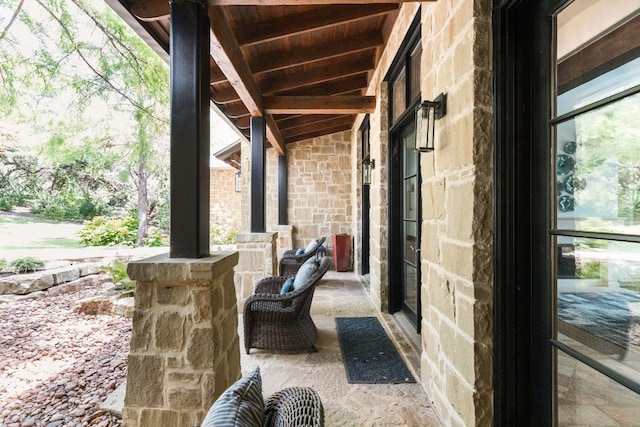 view of patio with covered porch