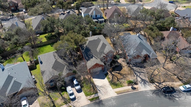 aerial view with a residential view