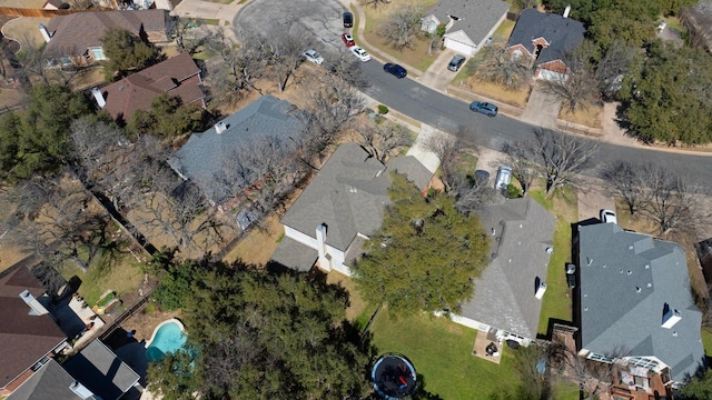 drone / aerial view with a residential view