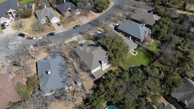 aerial view with a residential view