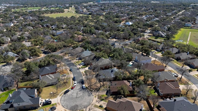 drone / aerial view with a residential view