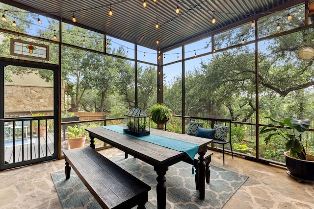 view of sunroom