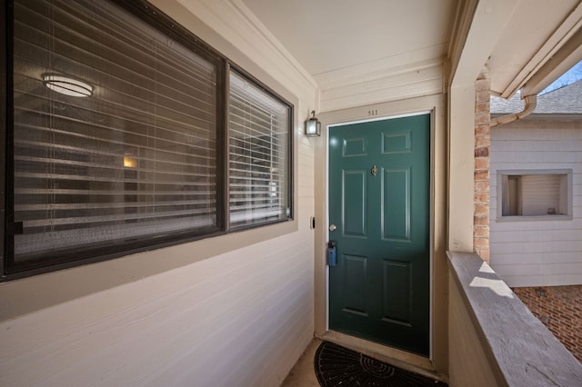 view of doorway to property