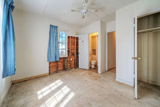 5600 Lakeview Dr, Austin, TX 78734 - unfurnished bedroom with a closet and a ceiling fan