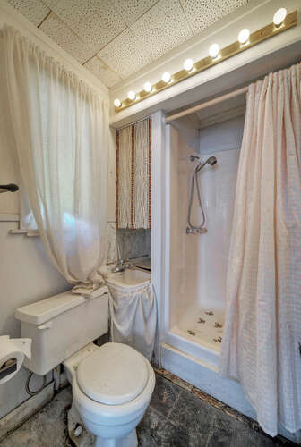 5600 Lakeview Dr, Austin, TX 78734 - bathroom with toilet and a shower stall