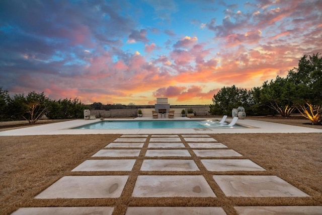 pool featuring a patio area