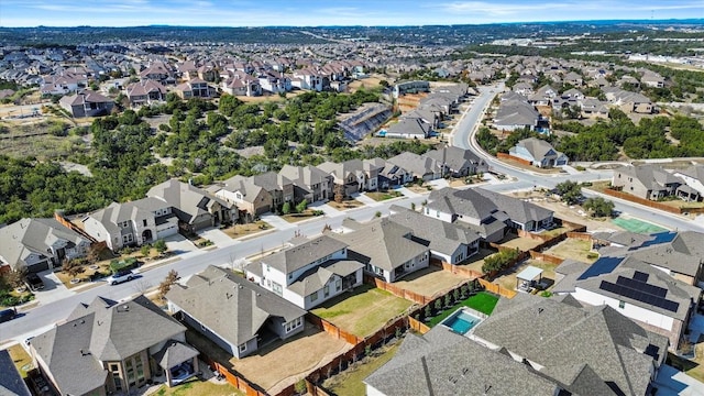 bird's eye view with a residential view