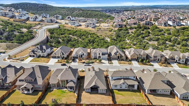 bird's eye view with a residential view