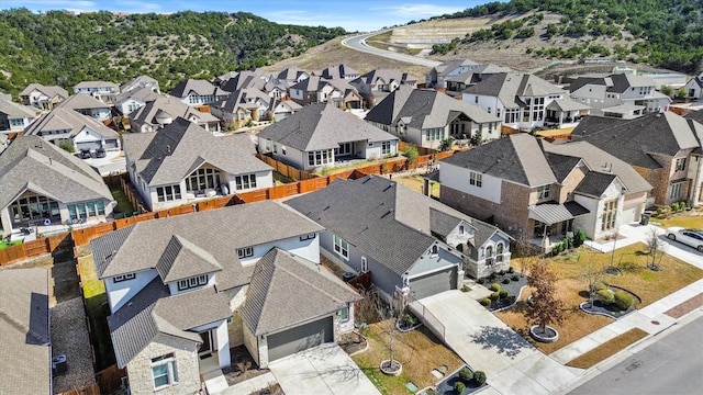 aerial view featuring a residential view