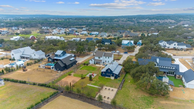 aerial view featuring a residential view