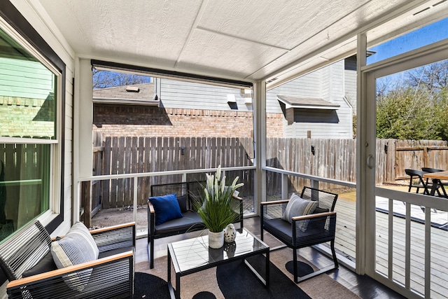 view of sunroom / solarium