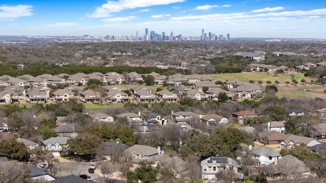 aerial view featuring a residential view