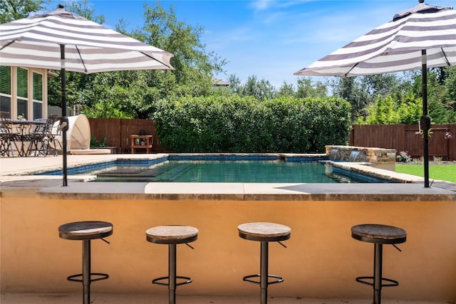 2717 Rain Song Dr, Leander, TX 78641 - view of pool with a fenced backyard