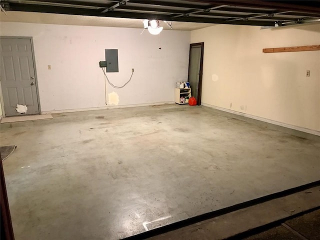 garage featuring electric panel