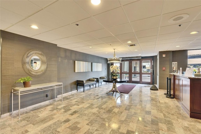 40 N Interstate 35 Hwy Unit 2D4, Austin, TX 78701 - community lobby with a paneled ceiling and recessed lighting