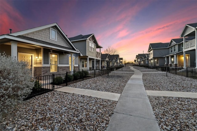 view of street featuring a residential view