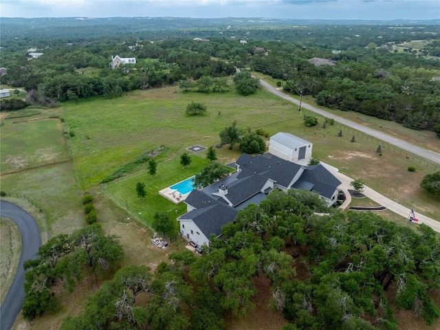 bird's eye view with a rural view