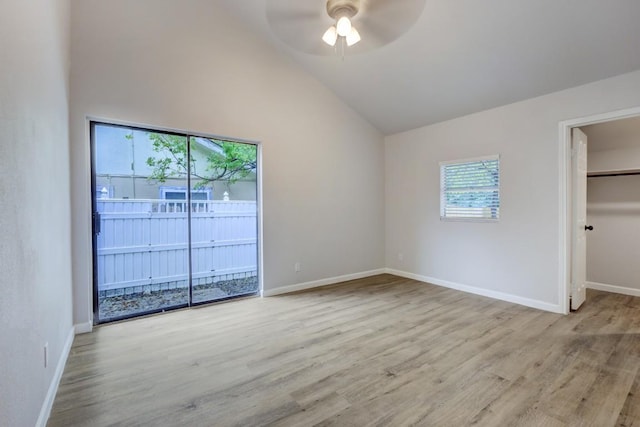 unfurnished bedroom with baseboards and wood finished floors