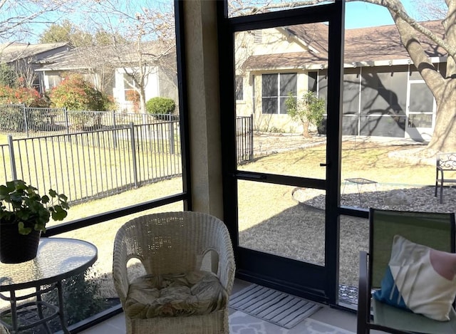 view of sunroom