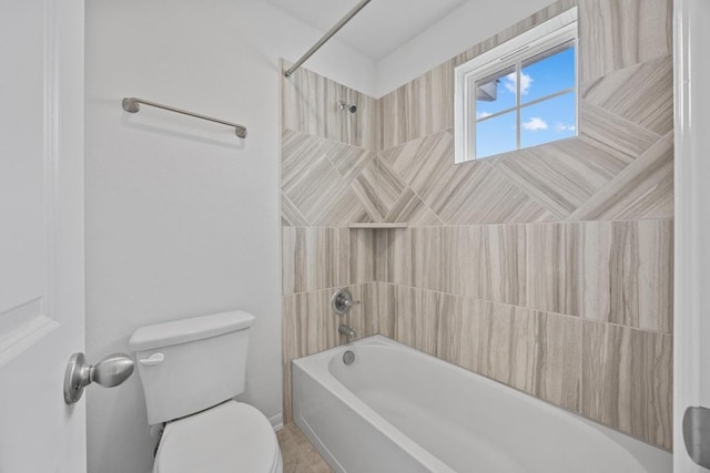 full bath featuring toilet and bathtub / shower combination