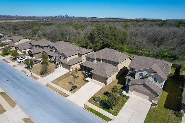 aerial view featuring a residential view