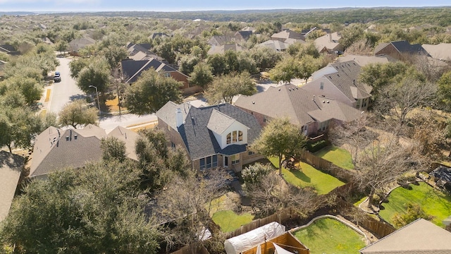 aerial view with a residential view