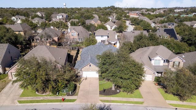 aerial view featuring a residential view