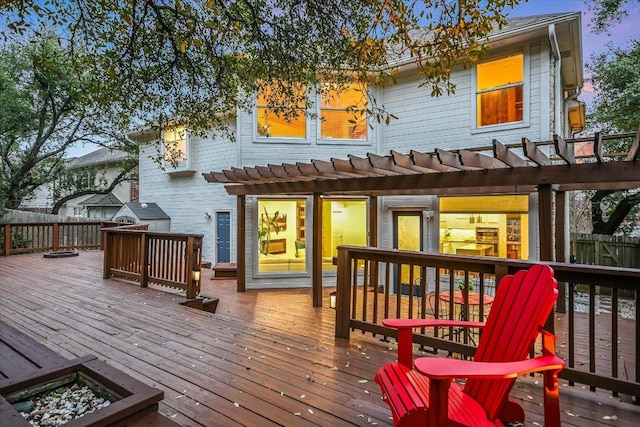5908 Taylor Draper Cv, Austin, TX 78759 - deck featuring a pergola and a fire pit