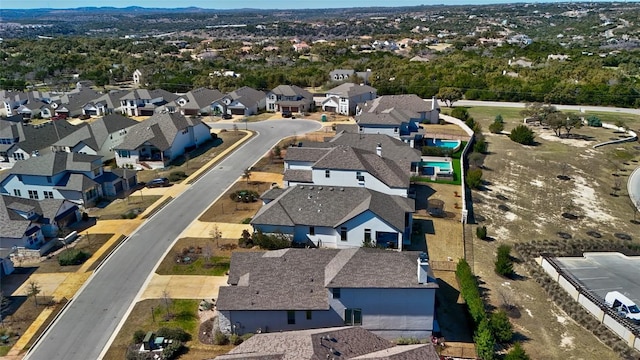 bird's eye view featuring a residential view