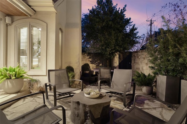 view of patio / terrace with fence