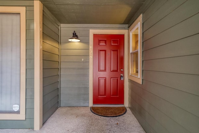 view of doorway to property