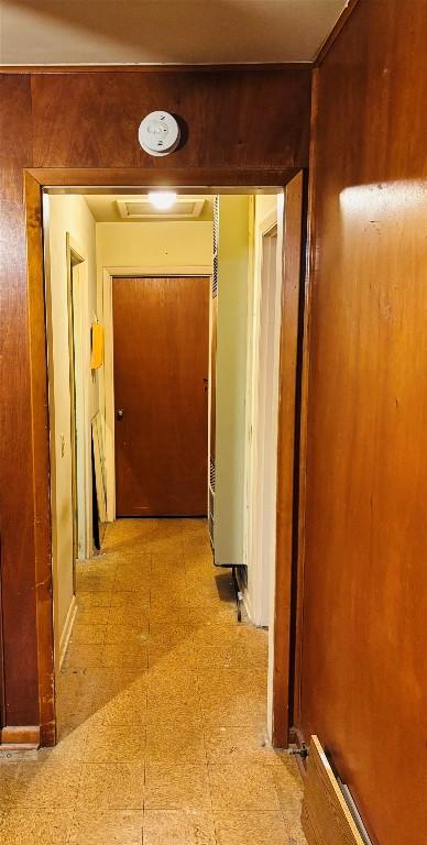 hallway with light floors