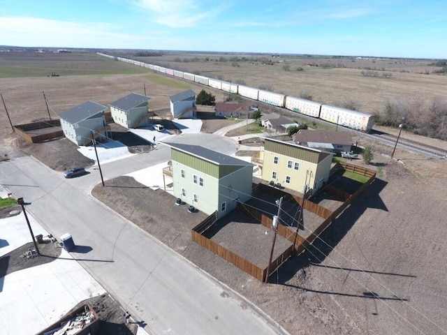 drone / aerial view with a rural view