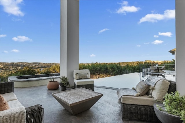 view of patio with outdoor dining space