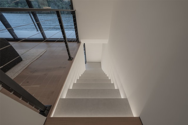 2301 Manana St, Austin, TX 78730 - stairs featuring a water view