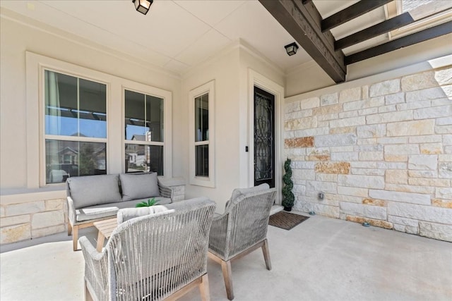 view of patio / terrace with an outdoor hangout area