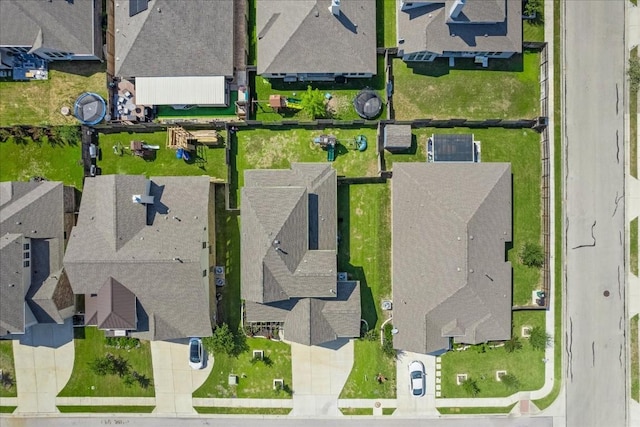 bird's eye view with a residential view