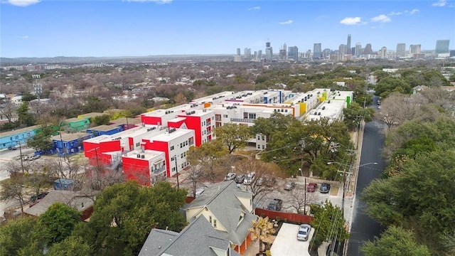 drone / aerial view featuring a view of city