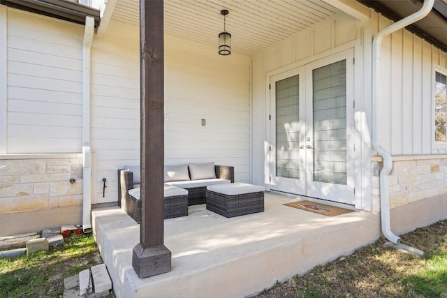 view of patio / terrace featuring an outdoor living space