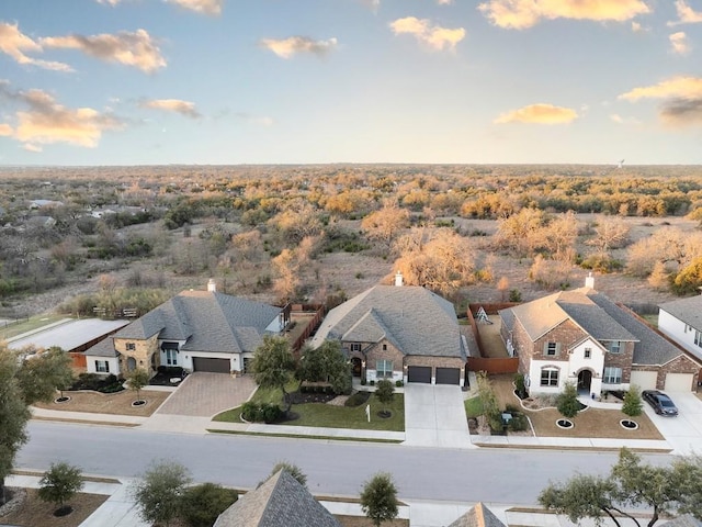 drone / aerial view with a residential view