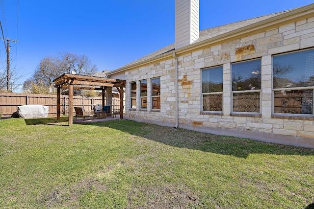 2618 Plantation Dr, Round Rock, TX 78681 - view of yard featuring a pergola and a patio area