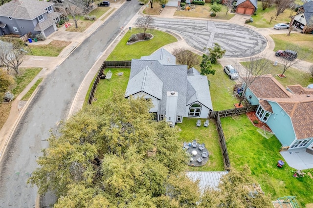 bird's eye view with a residential view