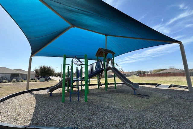 view of community jungle gym