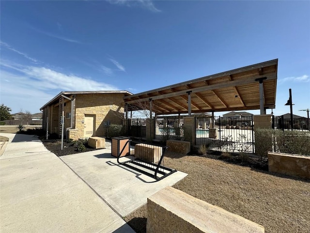 view of patio / terrace with fence