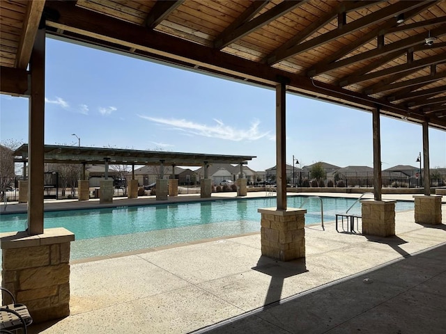 pool featuring a patio