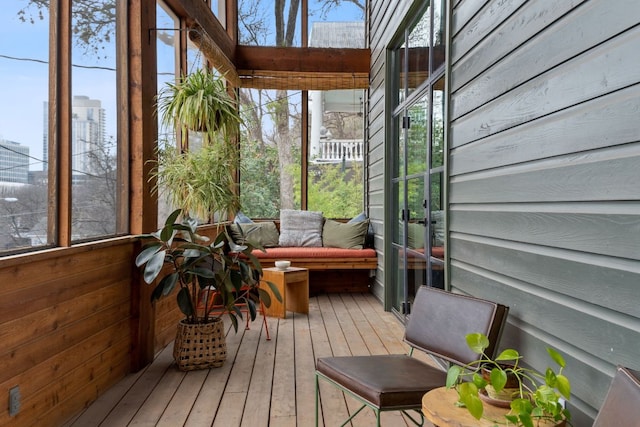 view of sunroom