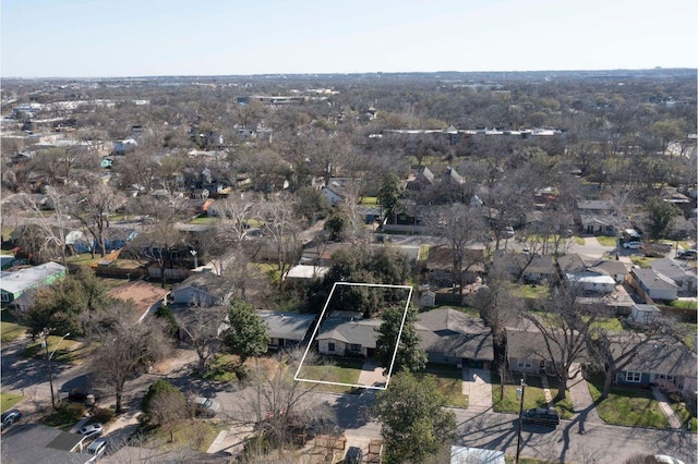 bird's eye view featuring a residential view